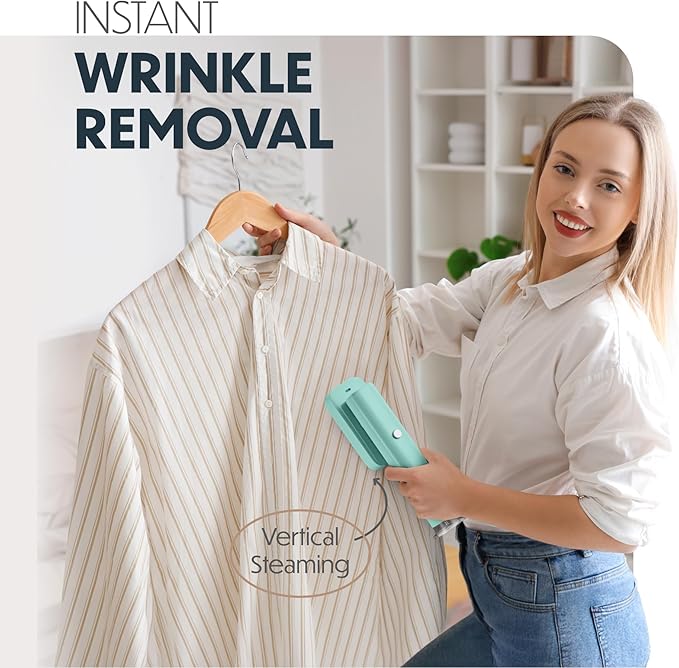 Portable Steamer for Clothes, Travel Garment Steamer for Fabric Wrinkles Remover with Heat-Resistant Glove, 18s Fast Heat-up, 90ml Water Tank, 1200W | Hand Steamer for Home, Office and Travel