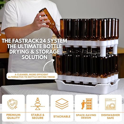 FASTFERMENT - frb1 FastFerment FRBB-24 Bottle Drying Rack, FastRack24, White