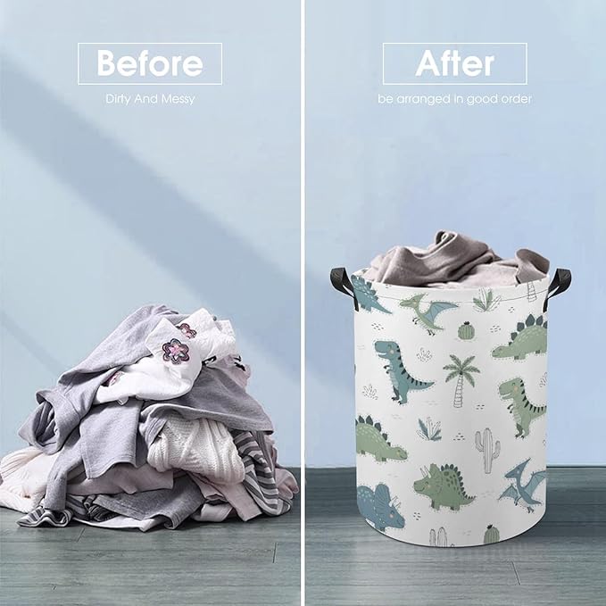 Cute Dinosaur Laundry Basket Palm Boys Hamper Clothes Hamper Toy Storage Bin Dinosaur Room Decor for Boys