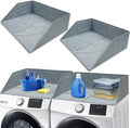 Laundry Guards for Front-Load Washers & Dryers, Secure Guardrails Prevent Clothes Falling Behind, Universal Fit Anti-Slip Organizer with Easy Installation (Gray) (2pcs)