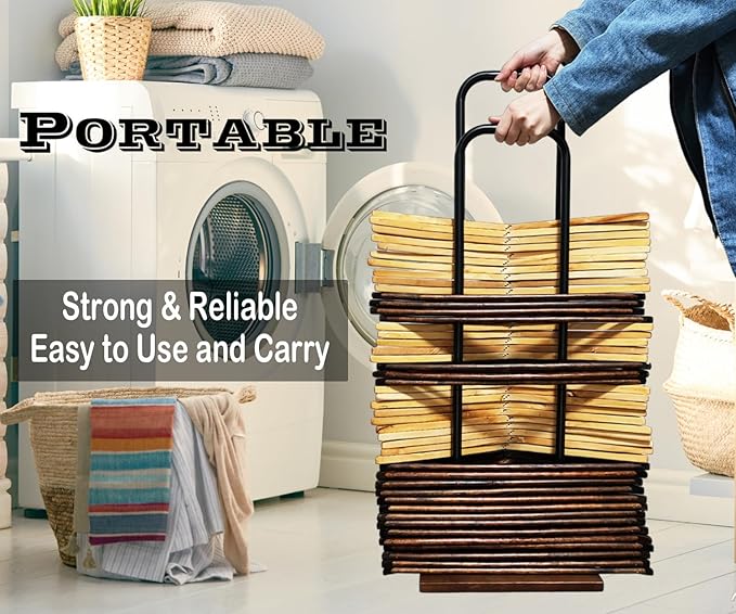 Hanger Stacker, Clothes Hanger Holder Organizer Stand, Portable Hanger Storage Rack, Large Wire and Velvet Hanger Holder for Laundry Room, Commercial Hanger Storage (Black Large - 32.7" H)
