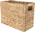 YAHUAN Natural Water Hyacinth Storage Basket with Built-in Handles Stair Basket Magazine Basket Large Wicker Baskets for storage Home Organizing Laundry (Water Hyacinth)