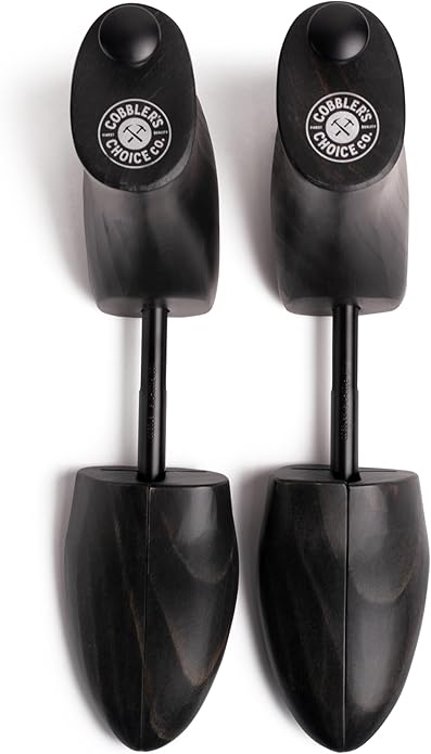 Cobbler's Choice Co. Finest Quality Men’s Boot Tree – Varnished Natural Wood, Timeless Design, Signature Finish, Black