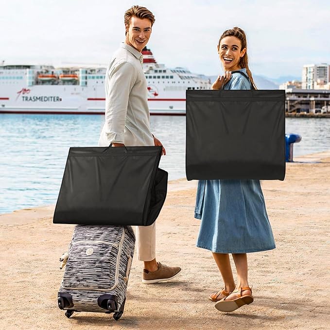 MISSLO 65" Long Garment Bags for Travel Dress Bags for Hanging Clothes Waterproof Wedding Dress Cover Traveling Clothing Protectors for Closet Storage 3-Pack for Gowns, Tuxedos, Coats, Black