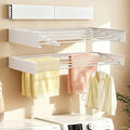 Wall Mounted Drying Rack for Laundry 31.5” Retractable Clothes Dryer Racks with 60 lb Capacity, Heavy Duty Clothing Drying Rack Foldable Space-Saving Design for Indoor & Outdoor