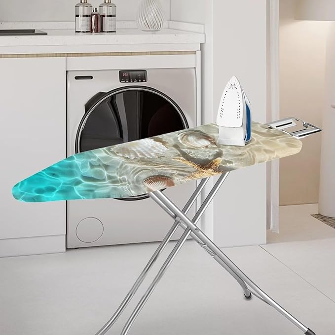 SEANATIVE Hawaii Starfish Shell Ironing Board Cover and Pad Heat Reflective Ironing Pad Cover Sea Iron Board Cover for Home Decor