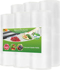 SurpOxyLoc 6 Pack 8"x20'(3Rolls) and11"x20'(3Rolls) Food Vacuum Sealer Bags Rolls with BPA Free,Heavy Duty,Great for Sous Vide and Vac Seal storage