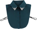 Chiffon Beading Half-Shirt Blouse Detachable Lace Fake Collars Dicky Collar Faux Collar for Women Girls