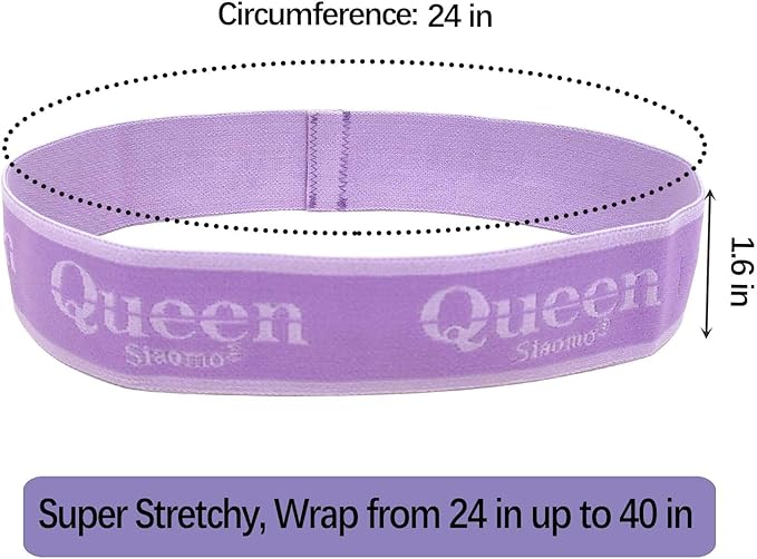 Bed Sheet Organizer Bands, Sheet Set Storage Size Marking Bands, Elastic Bedding Sheet Straps Wraps for Organizing Linen Closet（Queen 4PCs | Purple）