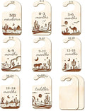 CRASPIRE 10Pcs Desert Wood Baby Wardrobe Dividers Nursery Decor from Newborn to 36 Month Closet Organizers Camel Pattern Hanger Seperaters Baby Nursery Wardrobe Hangers Divider for Newborn Shower