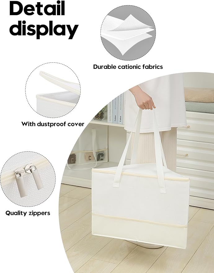 2 Pack Rigid Hanger Organizer, Triangle Storage Bin with Lid, Hanger Holder Stand for Space Saving, Clothes Organizer Stacker for Closet Laundry Rooms