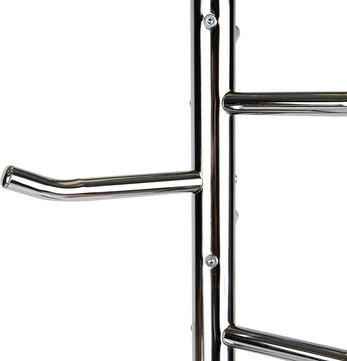 Mind Reader Freestanding Coat Rack, Multi-Hook Organizer for Office or Entryway, Metal, Silver