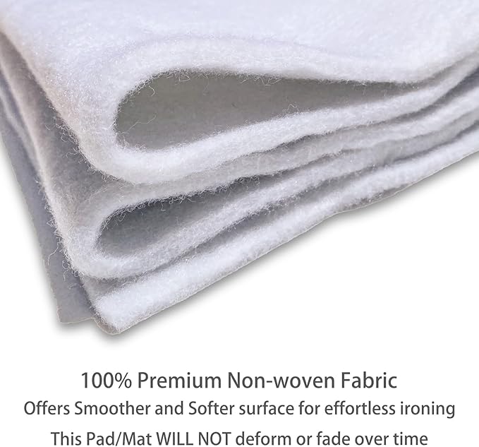 Premium Felt Underlay Ironing Board Padding with Thick White Polyester Felt Pad (18" x 54")