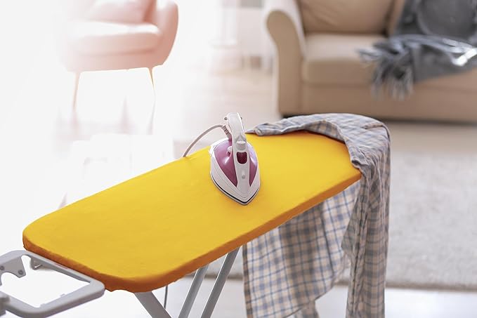 Encasa XO Ironing Board Cover and Pad 54"x15" - 4mm Felt Large Iron Board Cover with Padding - Heat Resistant, Stain-Safe Dye, Non Slip Elastic Bungee Cord Tightening Iron Table Cover Mango