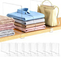 8 Pack Closet Shelf Dividers Organizer Purse Clothes Organization Acrylic Clear Tall Divider Separators for Wood Wire Thick Shelves Kitchen Office Bookshelf Storage Handbags Bag Sweater