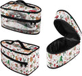 Christmas Iron Storage Bag with Zipper Closure Fits for Accessories Travel Irons Lightweight Handheld Iron Case Storage for Traveling Home, Santa Claus Gift