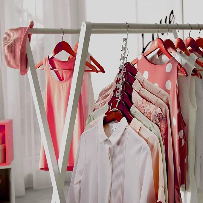 Space Saving Hangers for Clothes, Sturdy Metal Hangers Wardrobe Closet Organizer, Magic Cascading Hanger, Pack of 12