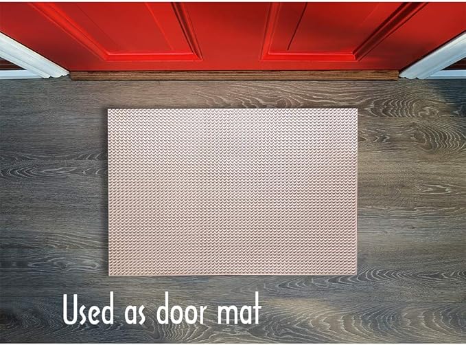 Unikstep, Rubber Sheet, 21.5"x14.5", Thick 0.08", for Shoe Sole Heel Repair, Furniture Pad, Vibration Reduce, DIY Gasket Seal Pad, Floor Anti Slip Cushion (Khaki Color T Pattern)