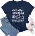 Best Friend Shirts for Women Bestie T-Shirt Friends Who Vacay Together Stay Together Tee Tops