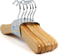 HANGERWORLD Pack of 12 Natural Wooden Kids and Baby Hangers for Nursery, Size 9.8inch with Swivel Hook