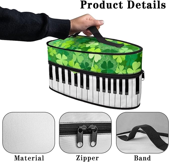Shamrock Piano Iron Storage Case Carry Bag for Full-Size Irons Dustproof Travel Irons Carrying Organizer with Handle & Zipper Closure,Bag Only