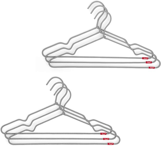 Rayen | Clothes Hangers | Anti-Slips | Pack of 6 Units | Nylon Hangers | 15.9 x 7.6 in