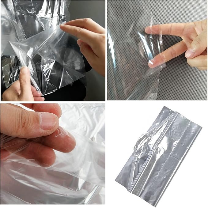 100 Pack Garment Bag,Transparent Clothing Cover, Storage Bag for Short or Children's Clothing (55 * 80)