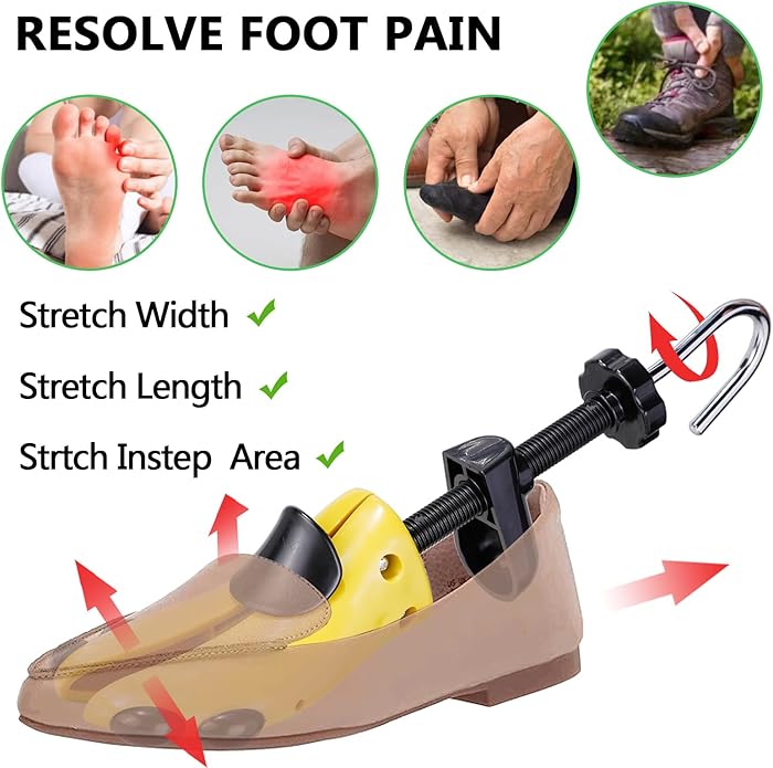 Shoe Stretcher Shoe Trees,Adjustable Length & Width for Men and Women,4-Way Adjustable Shoe Expander Widener