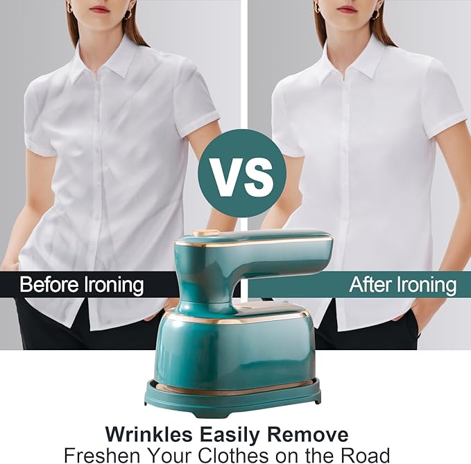 Travel Steamer for Clothes -1000W Small Steam Irons Foldable for Wrinkle Removal, Compact Portable Mini Steamer for Clothes Travel College Dorm Office Home Garment Steamer for Clothes 120V，1 Piece