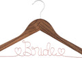 Ella Celebration Bride to Be Wedding Dress Hanger (Antique Brown with Rose Gold Wire)
