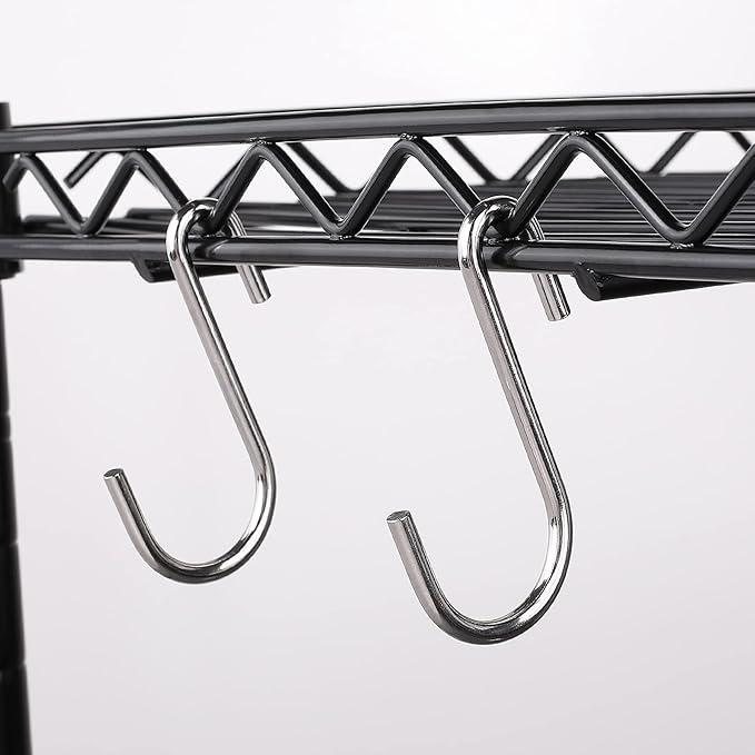30-Pack Silver S Hooks for Hanging 2.4 Inch – Small S Hooks Carbon Steel Hangers for Jeans, Kitchen Pot & Plant Hanging – Lightweight 0.88 Inch Opening Holder for Wire Shelving, Towel & Purse
