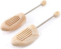 Adjustable Wood Shoe Trees With Spring,Wooden Shoes Tree For Men &Women,Shoe Shaped Shoe Lasts Wooden Shoe Stretcher