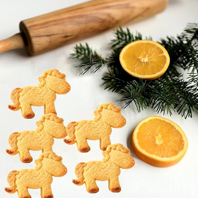 6 Piece Cowboy Cowgirl Cookie Cutter Set, Western Boot Cookie Cutter Bow, Cowboy Hat, Cactus, Horse Hooves Shaped Stainless Steel Metal Molds Perfect for Western Cowgirl Party