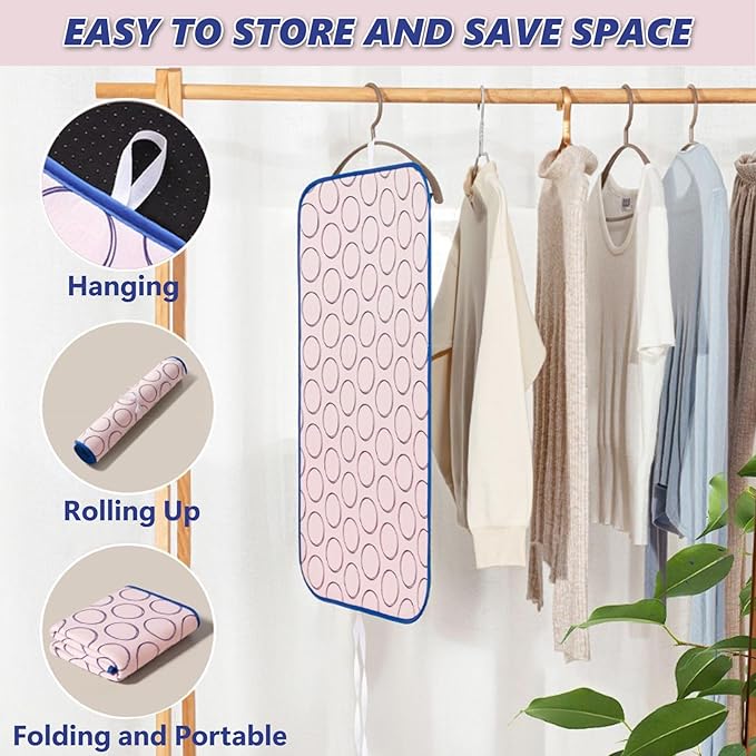 Portable Ironing Mat for Table Top Large Over The Door Steamer Pad for Clothes Counter Ironing Board Heat Resistant Iron Mat Travel Steam Board 47.2x23.6in