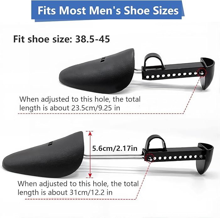 Shoe Stretcher, Plastic Shoe Tree for Men, Adjustable Shoe Stretcher Boot Holder Shaper Support