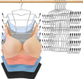 Tank Top Hangers Space Saving,Hanging Closet Organizer,6 Tiers Bra Hangers with 360° Swivel Hook,Closet Organizers and Storage,Dorm Room Essentials for Girls-6 Pack