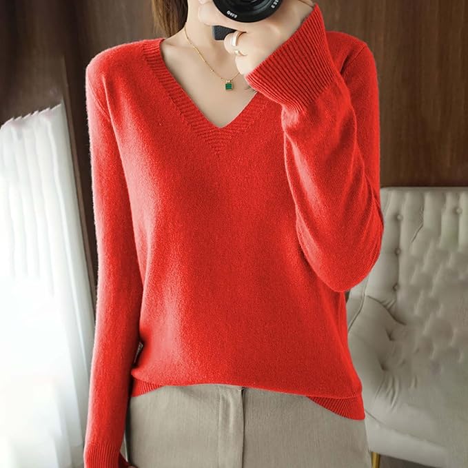 Merino Wool Cashmere Sweaters for Women 2025 Oversized Soft Sweater Long Sleeves Casual Loose Pullover Knitted Tops