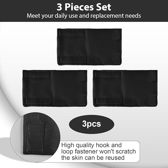 3-Pack Breathable Cotton Bra Hook Covers | Soft Back Strap Pads | Stop Bras Chafing & Hooks Irritation