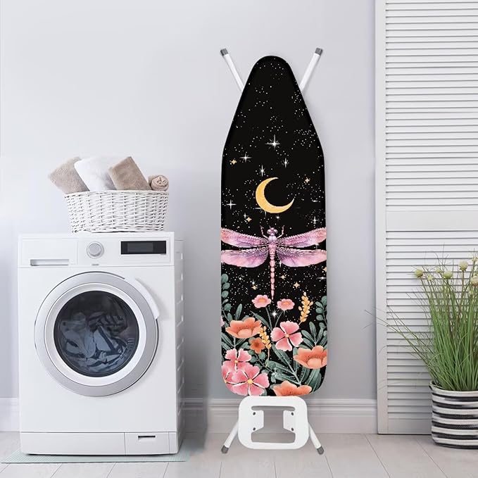 SEANATIVE Dragonfly Floral Ironing Board Cover Home Accessories Scorch Resistant Ironing Pad Covers Fashion Iron Decorative Cover