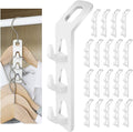 Cascading Clothes Hanger Hooks,Space Saving Series Multi-Function Multi-Layer Cabinet Clothes Connection Folding Storage Clothes Rack Hanger Household Strong Load-Bearing Closet Hook (20pcs)