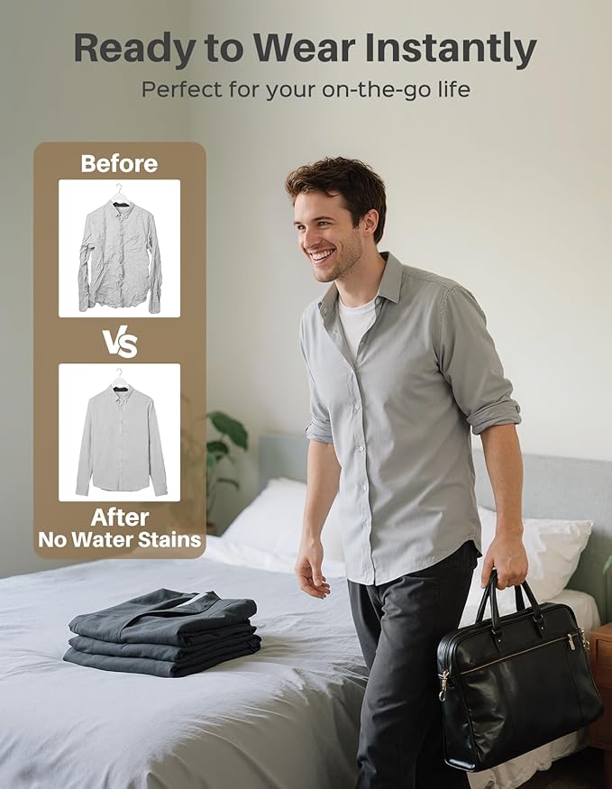 Sweepulire Vacuum Steamer for Clothes, 3500Pa Suction Handheld Clothes Steamer, 3 Modes, LED Display, Portable Travel Steamers for Clothes, Steaming & Ironing 2 In 1, 160ml Water Tank (for 110-120V)