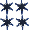 Bed Sheet Detangler with 6-Clip, WAD Preventer Stop Bed Sheets/Duvet Covers/Blankets from Tangling, Twisting & Balling up in Dryer Washer and Dryer, 4 pcs(Blue)