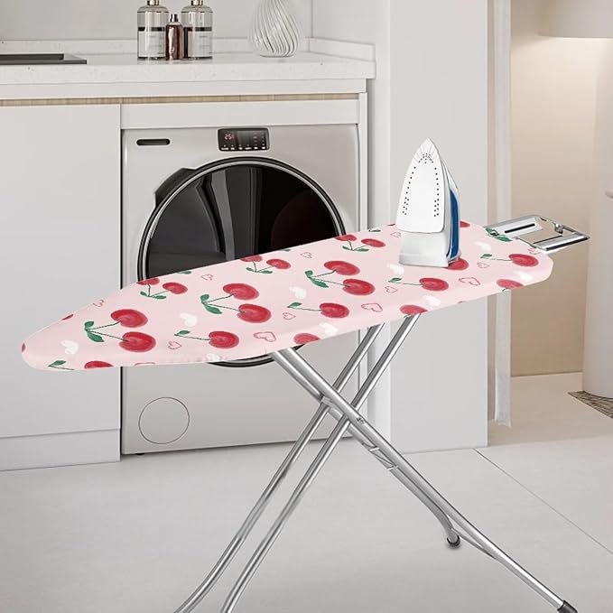 Cherry Ironing Board Cover Thick Table Top Ironing Board Cover Easy to Install Soft Ironing Board Protector Extra Wide Ironing Pad 54x15 inches