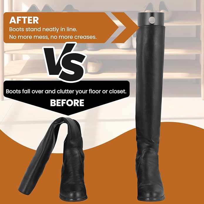 6 Pairs Tall Boot Shapers – Reusable Inserts to Prevent Bending, Creasing & Maintain Shape for Women and Men Boots (6 Pair, 12/14/16 inches)