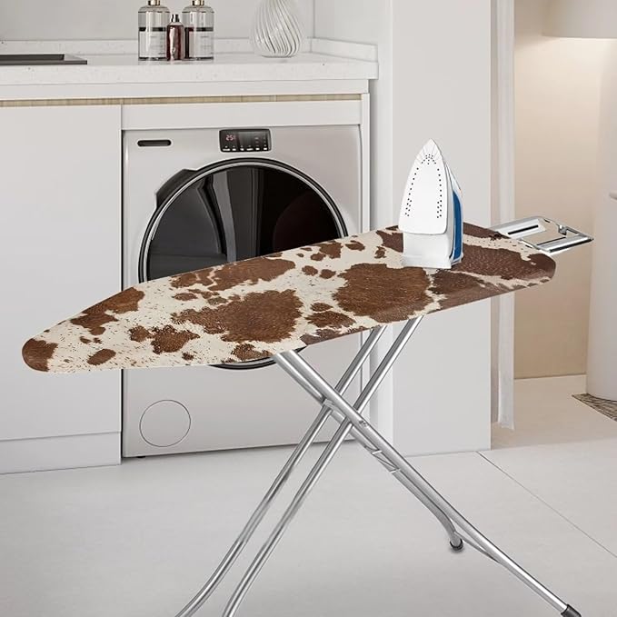 Brown Cow Replacement Fabric Ironing Covers Durable & Reusable Stain Resistant Standard Size Ironing Board Cover with Elastic Edge Christmas Decor