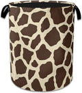Giraffe Print Large Storage Basket Collapsible Laundry Basket Oxford Storage Bin for Toy Bins Gift Baskets Bedroom Clothes Children Nursery Hamper 16" X 20.8"