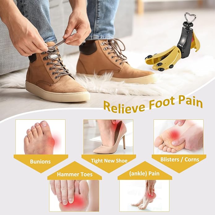 2PCS Professional Boot Shoe Stretcher Wide Feet for Men Women, Shoe Expander Widener Adjustable Length & Width