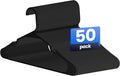 Simple Deluxe 50 Pack Plastic Hangers, Slim Space Saving Clothes Hangers for Closet Organization, Heavy Duty Coat Hanger for Pants, Suit, Shirts, Sweater, Black