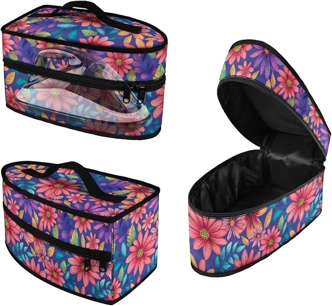 Abstract Daisy Flower Leaf Print Steam Iron Case Waterproof & Dustproof Steamer Storage Bag Portable Travel Iron Holder Case Iron Accessories, Case Only