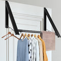 Over The Door Clothes Hanger,1.69 Inch Door Hook For Over The Door Drying Rack,Foldable Retractable Overdoor Hanger Hook For Bathroom,Laundry Room,Apartament And Bedroom